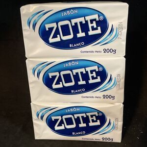 3 Pack Jabon ZOTE Blanco en Barra 400g ZOTE Laundry Bar Soap